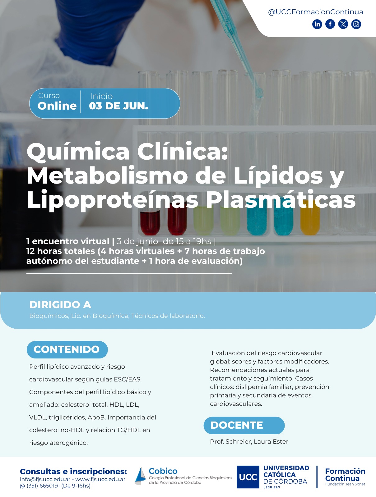 Química Clínica: Metabolismo de Lípidos y Lipoproteínas Plasmáticas