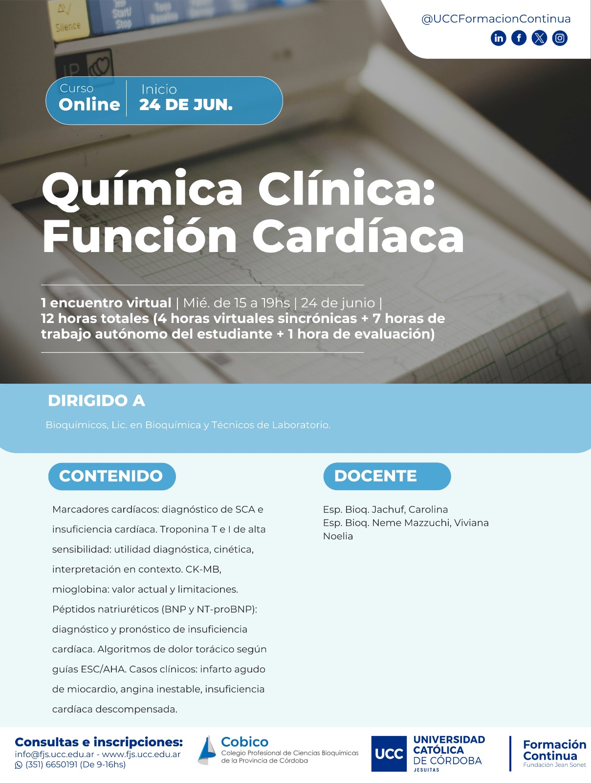 Química Clínica: Función Cardíaca
